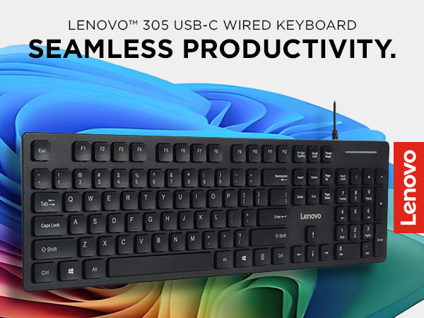305 Wired USB-C Keyboard with Numeric Keypad