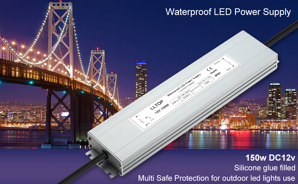 150w waterproof led driver 12vdc
