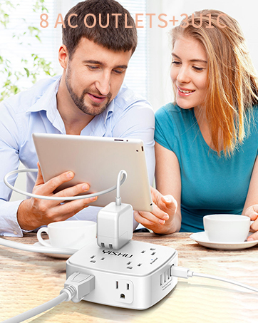 flat plug power strip