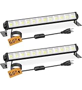 YAYIT 40W LED Shop Lights with 6.6FT Cord, Swtich, 5400LM Plug in Garage Light, 6000K Daylight Sh...