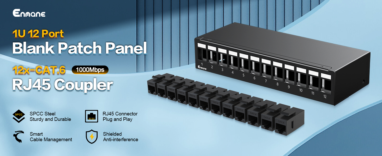 12 port patch panel