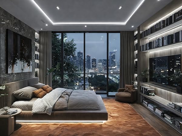 UVTaoYuan white Strip Light is used for bedroom lighting decoration