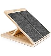 MUCITAGF Portable Wooden Slant Board for Calf Stretching, Adjustable Incline Board and Calf Stret...