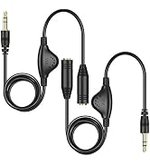 PChero 2 Packs 3.5mm Headphone Extension Cable, 3.3FT Male to Female Stereo Audio Jack Extender A...
