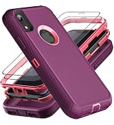 YKHJKLEC for iPhone XR Case, Military Grade 3 in 1 Heavy Duty Shockproof/Drop Proof/Dust Proof Ca...
