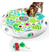 Sofolor Interactive Cat Toy Playset, Hide and Seek Toy with Motion Activate Cat Ball, 2 Kitten To...