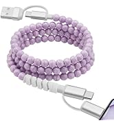 Atsidexa 4-in-1 Beaded Charging Cable, Metal Design, Nicely Packed, 60W Fast Charging, MFi Certif...