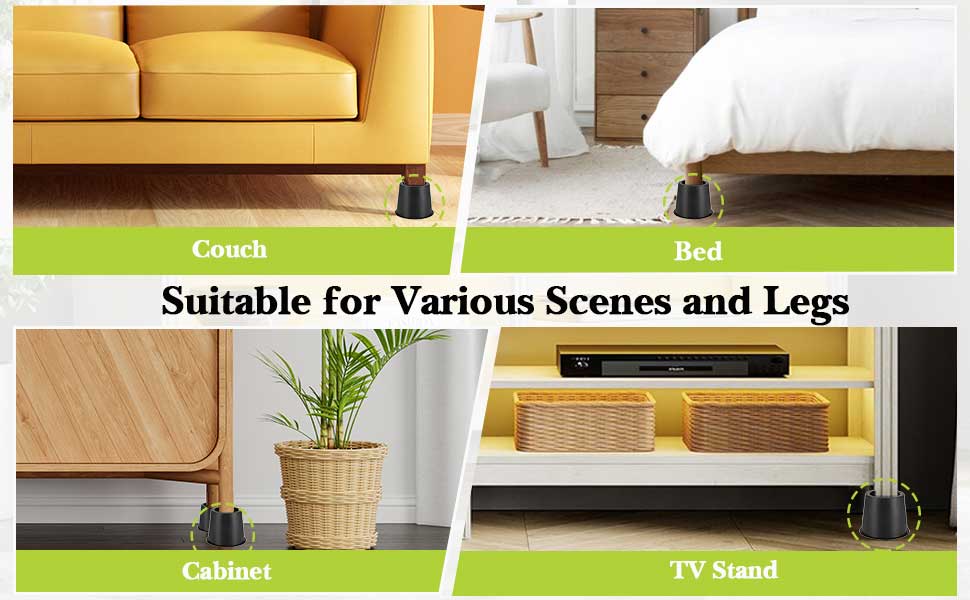 Suitable for Various Scenes and Legs, Couch,Bed,Cabinet,TV Stand