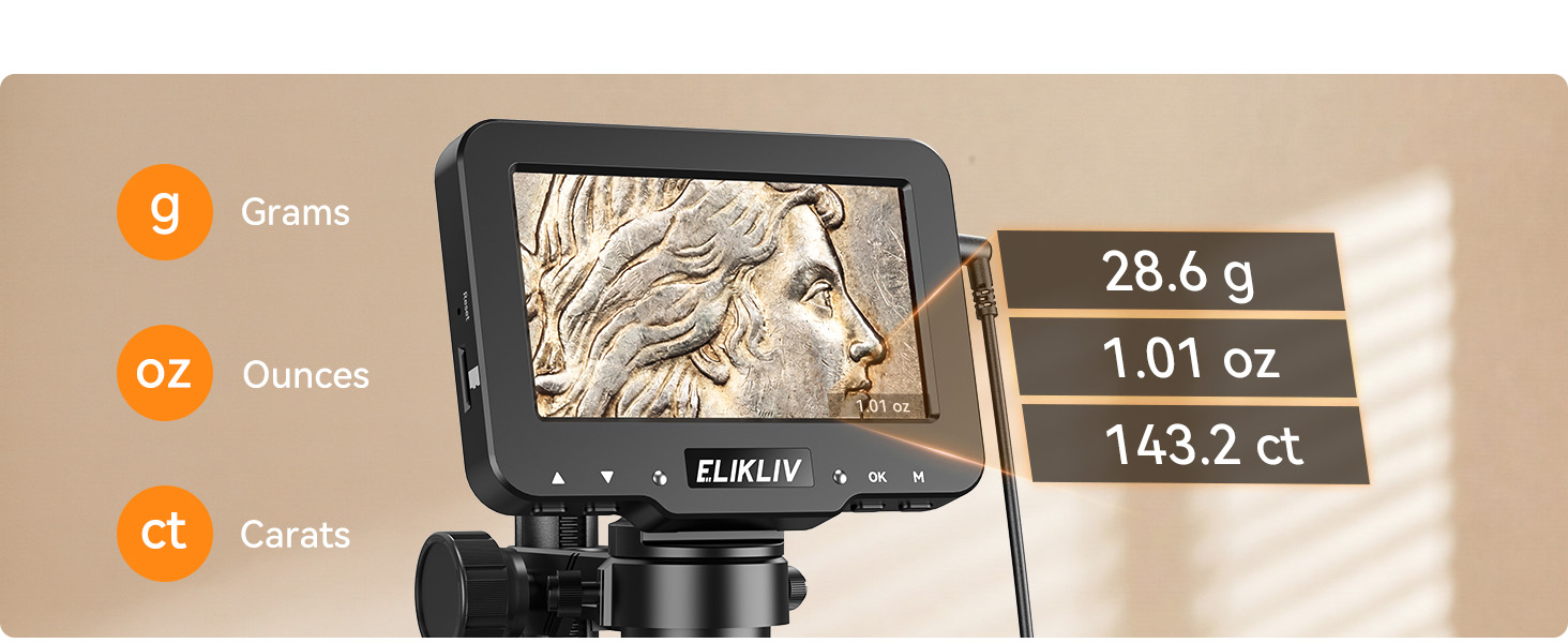 Elikliv Microscope with Weighing Scale