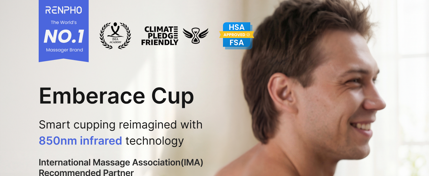 Electric cupping massager with infrared heating technology for smart body relaxation at home