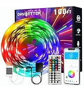 DAYBETTER LED Strip Lights 100ft, Smart Light with App Remote Control, RGB LED Lights for Bedroom...