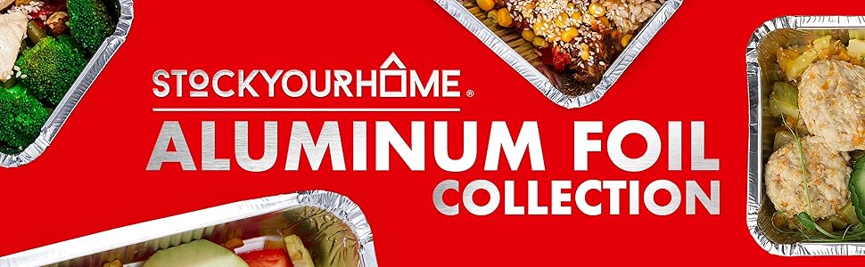 8 x 8 Aluminum Foil Pans with Plastic Lids (25 Pack) - 8 Inch Foil Pans with Lids - Recyclable