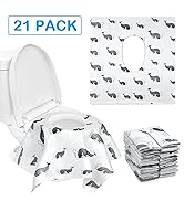 21 Extra Large Disposable Toilet Seat Covers - Gray