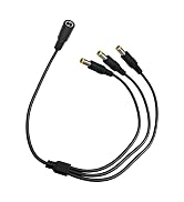 DC Power Splitter Cable 5.5x2.5mm 3-Pack, 1 to 3 Way 18AWG 12V/24V 10A High Current Compatible wi...