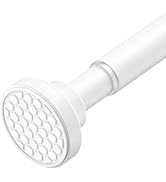 AIZESI Shower Curtain Rod, Adjustable 41-75 Inch Spring Tension Shower Rod, Tension Curtain Rod N...