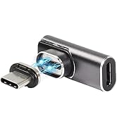 CERRXIAN 40Gbps 24Pin USB C Magnetic Adapter,90 Degree USB4.0 PD 100W 40Gb/s Quick Charge & Data ...