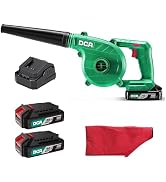 DCA 20V Brushless Blower Cordless Mini Hand Electric Vacuum,Lightweight Sweeper Vacuum with 2 Bat...