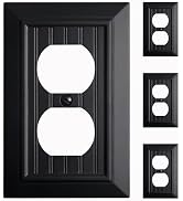 Beadboard Outlet Covers Wall Plates, Bamboo Fiber Light Switch Covers, Natural Material Electric ...