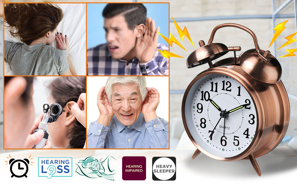 Azyh Loud Alarm Clock for Heavy Sleepers
