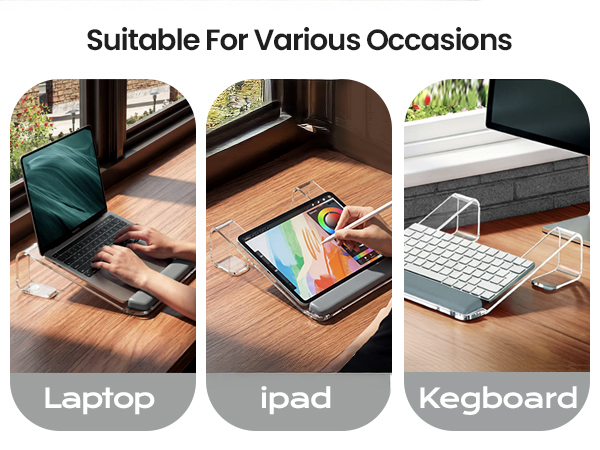 clear laptop stand for desk