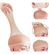Dreamlover Wig Caps for Women, Hair Net for Wig, Mesh Wig Cap for Long Hair, Natural Nude, 2 Pieces