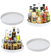 Amolliar Lazy Susan Organizer, 10" 4 Pack Non-Skid Rotating Metal Turntable for Cabinet, Kitchen,...