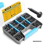 SVLING Black Self Tapping Screws Assortment Kit 463PCS, Modified Truss Head Sheet Metal Screws #8...