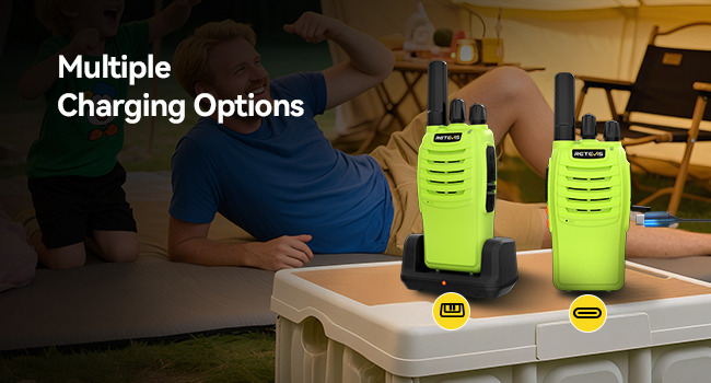 retevis walkie talkie h-777 two way radio with charging base