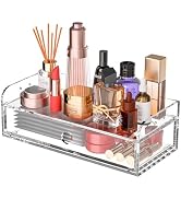 Hongtuocb Acrylic Desk Organizer 12 "x 5.7" x 4", Clear Desktop Drawer Tabletop Storage Organizat...