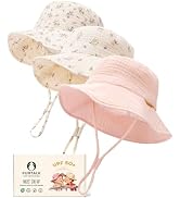 FURTALK Baby Sun Hat Muslin Cotton Toddler Bucket Hat for Girls Boys Wide Brim UPF 50+ Summer Bea...
