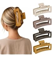 5 Inche Extra Large Claw Clips for Thick Hair and Long Hair,4-Pack Oversized Matte Big Hair Clips...