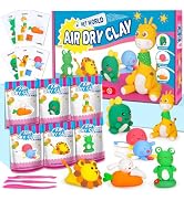 ifergoo Air Dry Clay for Kids - Animal Modeling Clay Kit, 6 Animal Designs with Sculpting Tools &...