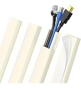 Delamu Beige Cord Hider, 62.8in Beige Cable Hider, Cord Covers for Wires on Wall, Wire Hider Wire...