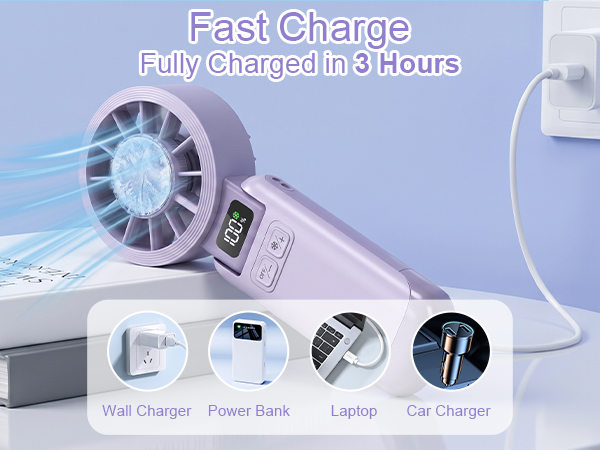 handheld fan black