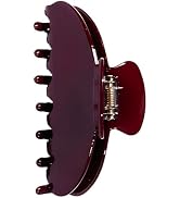 OideGuiing Durable Acetate Hair Clips - 4-Inch Wine Red Claw Clips for Fine and Thick Hair (Wine ...