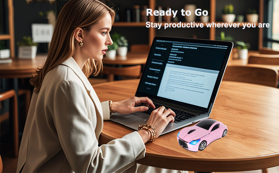 Wireless Car Mouse LED Light Optical Small Wireless Mouse Kids Girls boy gift