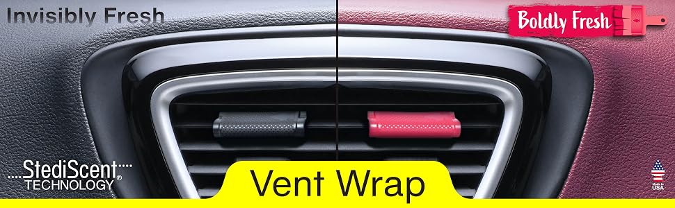 LITTLE TREES Vent Wrap invisibly fresh and boldy fresh side by side comparison