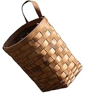 Kichvoe Door Hanging Basket: Hanging Wicker Wall Basket Vegetable Fruit flower basket Farmhouse b...