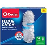 O-Cedar Flex & Catch Heavy Duty Dusting Refills (10 Count) | Disposable Duster Refill with Cleani...