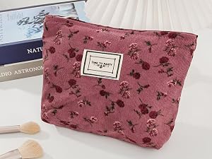 red makeup bag