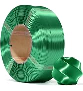 MarsWork Silk PLA, Pre-Dried Refill for Reusable Spools, Candy Green | 1.75mm Spool-Less 3D Print...