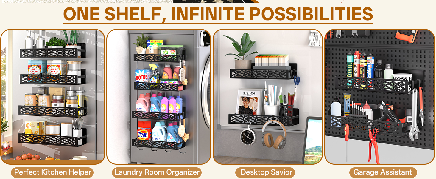 magnetic spice rack for refrigerator,magnetic fridge spice rack,spice rack organizer,magnetic shelf