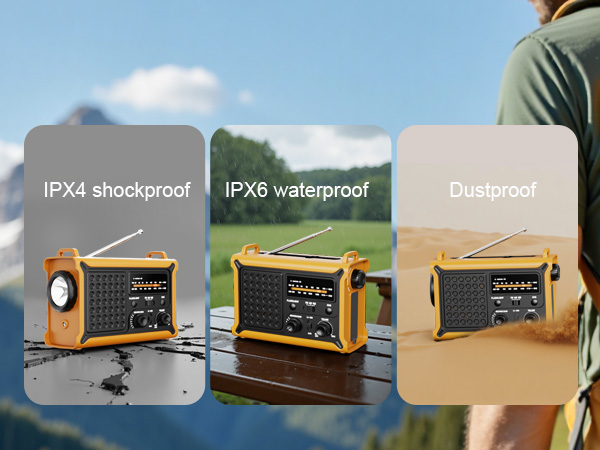 IPX6 waterproof / Dustproof / IPX4 shockproof