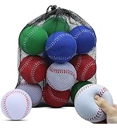 Magicorange 12 Pack Foam Baseballs Practice Foam Softballs 11 inch Training Baseballs Unmarked Ba...