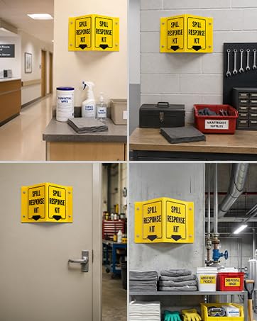 Spill response kit sign