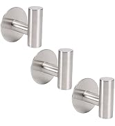 TocTen Bath Towel Hook, Strong Self Adhesive Robe Hook, SUS 304 Stainless Steel Stick on Wall Coa...