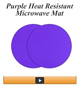 Silicone Microwave Mat 12 Inch, Non Stick Turntable Safe Baking Mat for Kitchen, BPA Free Multi P...