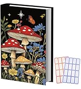 Anseal 1 Pack Mushroom Pattern Stretchable Book Sleeve Cover for Paperbacks Hardcovers Textbooks ...