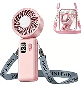 ALLENERGY 3-in-1 Portable Handheld Fan, 6000mAh High-Speed Turbo Neck Fan, 100 Speeds Stepless Ad...