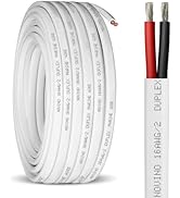 16 Gauge Marine Wire 16 AWG Duplex Marine Grade Wire,50ft Tinned Copper Boat Electrical Cable for...